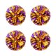 thumbnail image 1 of Advancent 4 unids/set destacan con pompones de porristas de mano, pompones de porrista no tóxicos y duraderos Animadoras Oro mixto morado, 1 of 6