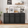 thumbnail image 4 of Sideboard Buffet Cabinet with 4 Drawers, 62.4" Large Coffee Cabinet with Storage, Sideboard, Credenza, Accent Coffee Bar Console Table Modern Storage Buffet Table for Kitchen Dining Room, Living Room, 4 of 6