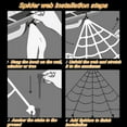 thumbnail image 5 of Esho 16Ft Giant Halloween Spider Web Spider Triangular Net Halloween Yard Party Decor, 5 of 6