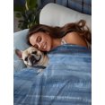 thumbnail image 4 of King Flat Sheet Only Blue Black Gradient Abstract Soft Microfiber Cooling Bedding Sheets Modern Minimalist Art Flat Bed Sheet for Hotel,Home Decor, 4 of 9