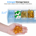thumbnail image 4 of Extra Large Pill Organizer 2 Times a Day, 7 Day XL Pill Box AM PM ,Weekly Pill Case Twice a Day, Oversized Daily Medicine Container for Vitamins(Blue), 4 of 6