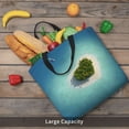 thumbnail image 6 of Naloa Paradise Island Tote Bag for Women, Foldable Tote Bag With Zipper, Large Shoulder Bag, Top Handle Handbag for Travel, Work, Shopping, 6 of 9