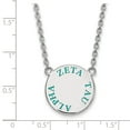 thumbnail image 2 of Sterling S. Rh-plated LogoArt Zeta Tau Alpha Large Enl Pend With Necklace; 18 inch; for Adults and Teens; for Women and Men, 2 of 2