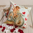 thumbnail image 2 of Vintage Angel on Flower Bicycle | Valentine Gift Ideas | Valentine Day Gift | Valentines Gift for Her | Throw Pillow | Decorative Valentines, 2 of 4