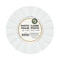 thumbnail image 1 of DesignOvation Frilly 4" x 4" White Decorative Tabletop Picture Frame, 1 of 10