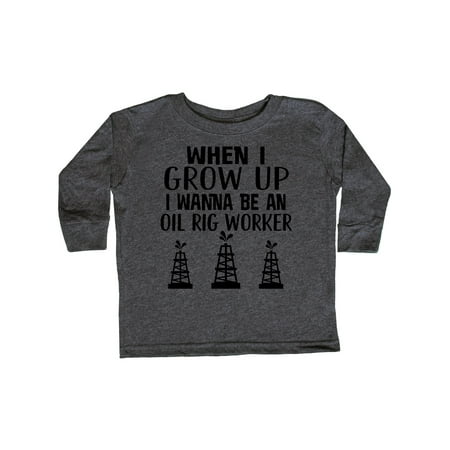 

Inktastic Future Oil Rig Worker Gift Toddler Boy or Toddler Girl Long Sleeve T-Shirt
