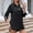 #0422-Black, variant on Womens Button Down Long Sleeve Shirt V Neck Business Dress Slim Fitted Classic Shirts Casual Loose Roll Up Gift Work Blouse