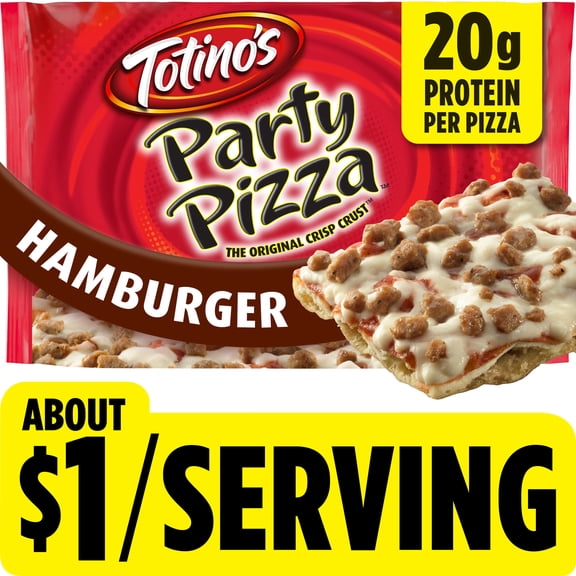 Totino's Hamburger Thin Crust Party Pizza, 10.9 oz (Frozen)