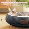 thumbnail image 4 of Cama para gatos Zerbuger, lavable, redonda, 50 cm, color gris oscuro, 4 of 8