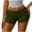 ZA-Army Green-shorts for women, variant on Micro Shorts for Women Fold Over Elastic Waist Summer Shorts Stretchy Solid Casual Pants Lounge Wear Mini Shorts