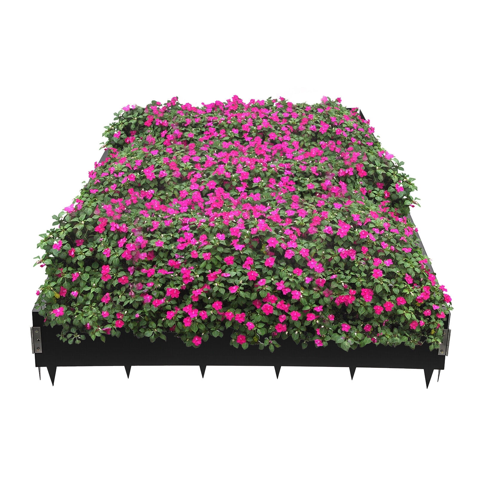 6Pcs 8.4*40 Inch Black Garden Borders Steel Lawn Edging Metal Landscape Edging