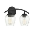 thumbnail image 4 of Trade Winds Hannah 2-Light Bathroom Vanity Light in Matte Black, 4 of 5