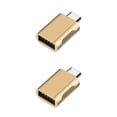 thumbnail image 3 of sweethay Adaptador C a USB a Convertidor de lector de tarjetas de alta eficiencia resistente al desgaste multicolor para teléfono PC Oro Oro 2piezas, 3 of 6