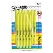 Sharpie Pocket Highlighters, Chisel Tip, Fluorescent Yellow, 12 Count