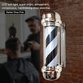 thumbnail image 2 of 60cm Poste Barbería Barber Pole Giratorio Blanca Negra para salón de peluquería IP54 a Prueba de Agua Sunnimix Luz de poste de barbero, 2 of 7