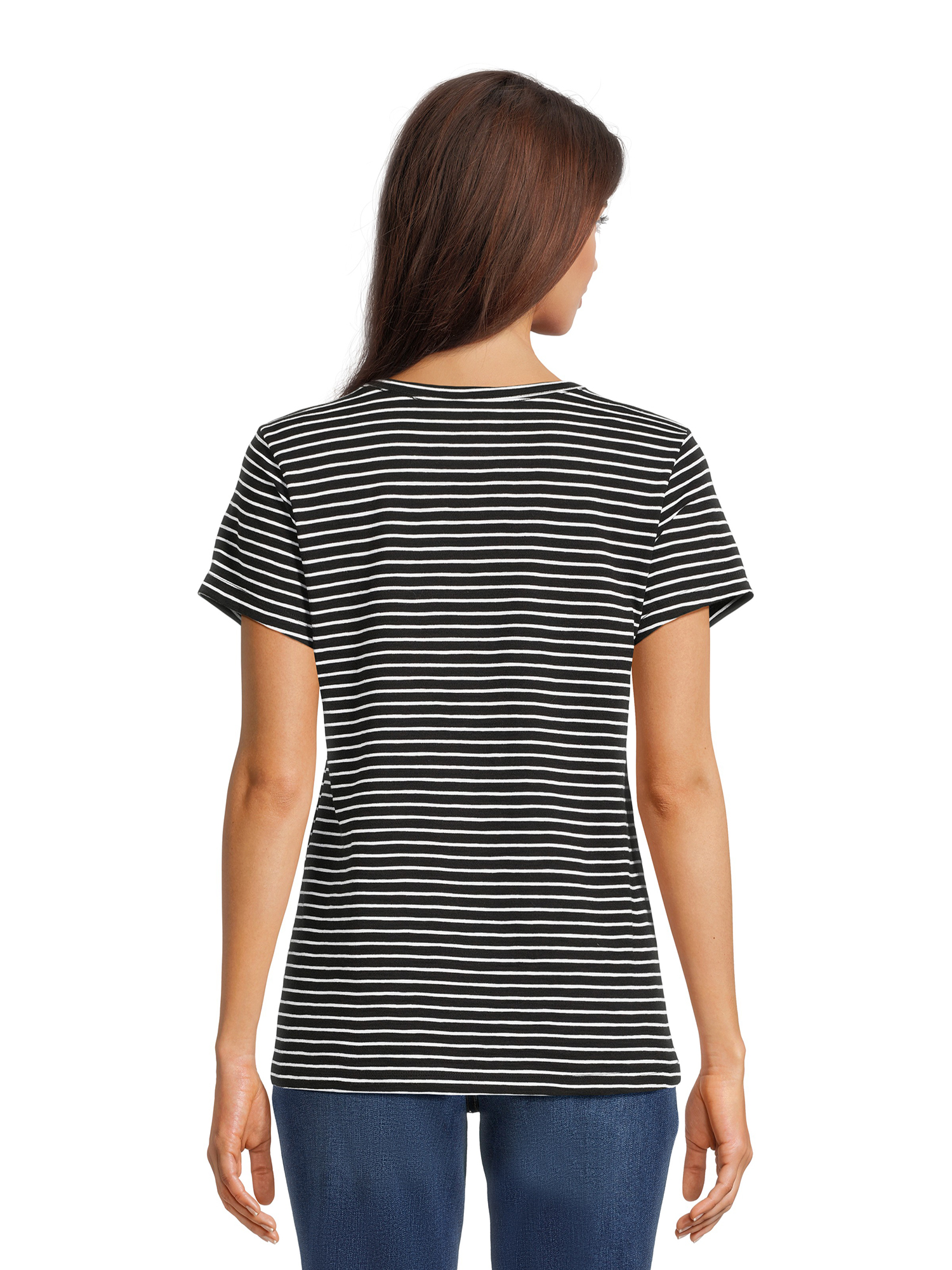 Time and Tru Women's Slub Texture Tee with Short Sleeves, Sizes S-XXXL - image 3 of 6