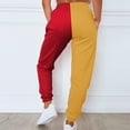 thumbnail image 4 of USNSM Women's Colorblock Sweatpant Elastic Waistband Drawstring Cinch Bottom Pants High Waist Jogger Lounge Trousers Red S, 4 of 7