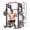 Red and black, variant on Smith Machine Home Gym, 2200lbs Squat Rack Power Cage with LAT-Pull Down System & Cable Crossover Machine, Multi-Function Training Equipment with Leg Hold-Down Attachment