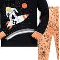 thumbnail image 5 of WIBACKER 1-10 Year Boys' 2-Piece Pajamas Set Long Sleeve Sleepwear Pjs 100% Cotton For Kids and Toddler Boys - Rocket, 5 of 5