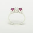 thumbnail image 4 of LBG 10k White Gold Natural Opal & Ruby Womens Engagement Ring - Size 4.5, 4 of 6