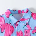 thumbnail image 3 of KaLI_store Cute Summer Tops Boys Girls Cotton V-Neck Tshirts Short Sleeve Tees for Kids Blue,12-18 Months, 3 of 5