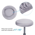 thumbnail image 3 of Uxcell 11" Bar Stool Cover 2 Pack Stool Cushion Cover 11"-14" Chair Light Gray, 3 of 7