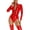 Red, variant on Women’s Faux Leather Leotard Shiny Zipper Bodycon Lingerie Costume Jumpsuit