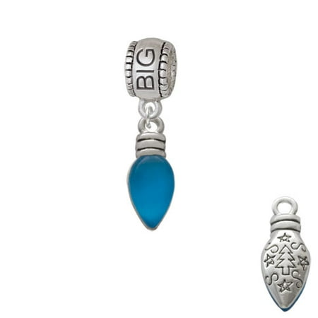 Christmas Lights - Hot Blue Resin - Big Sister Charm Bead