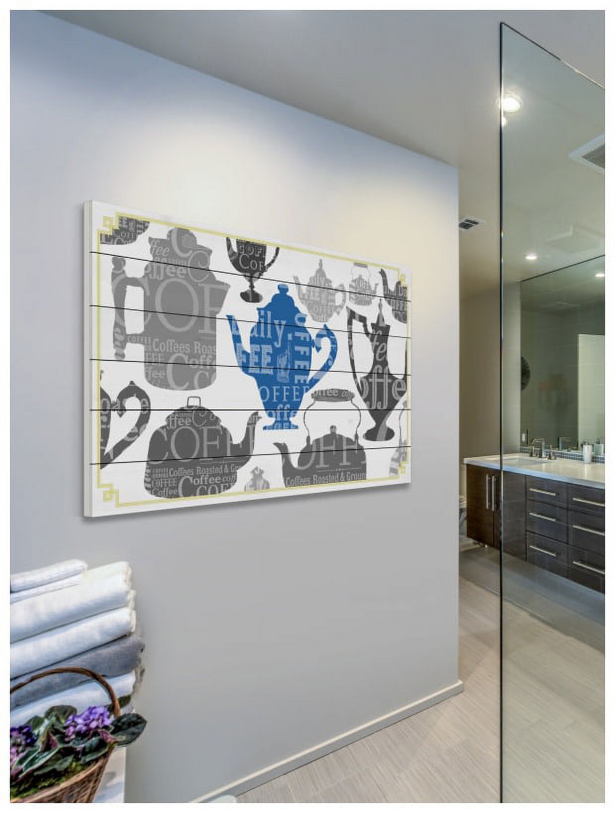 Marmont Hill "Coffee 5" Painting Print on White Wood