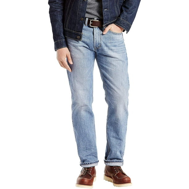 Levis Mens 505 Regular Fit Jeans Regular 34W x 36L Kalsomine Waterless -  