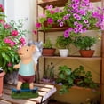 thumbnail image 6 of Resin Pig Figurine Decorative Animal Figurine Cute Garden Statue Realistic Ornament Small Pig Sculpture for Desktop Farm Indoor Decoration style A, 6 of 9