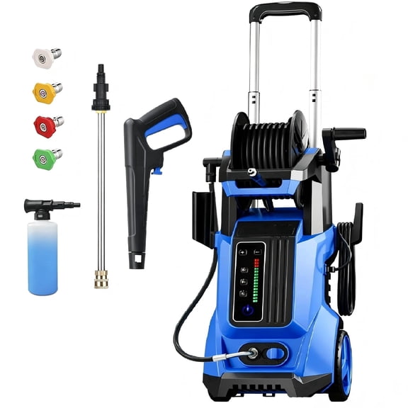 Pressure Washer 4500PSI 3.8GPM Power Washer with 4 Quick Connect Nozzles,Inlet Hose & Filter, Foam Cannon for Cars/Fences/Driveways Cleaning