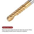 thumbnail image 5 of Uxcell End Mill CNC Router Bit Titanium Plated High Speed Steel Spiral Flute Upcut Milling Cutter for Acrylic MDF 6x25x50mm, 5 of 6