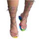 thumbnail image 4 of Sandalias de mujer Vendaje Rhinestones Transpirable Verano Zapatos planos Wmkox8yii  nm8996, 4 of 4
