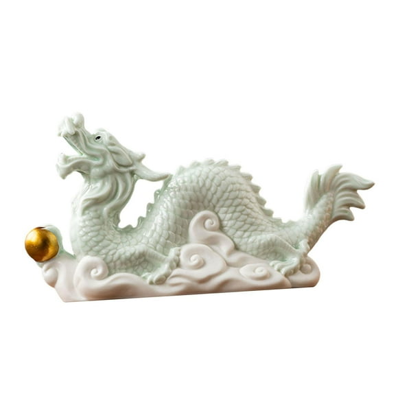 Siruishop Chinese Dragon Figurine Collection Animale Feng Shui Figurine pour Magasin d'Études Céladon
