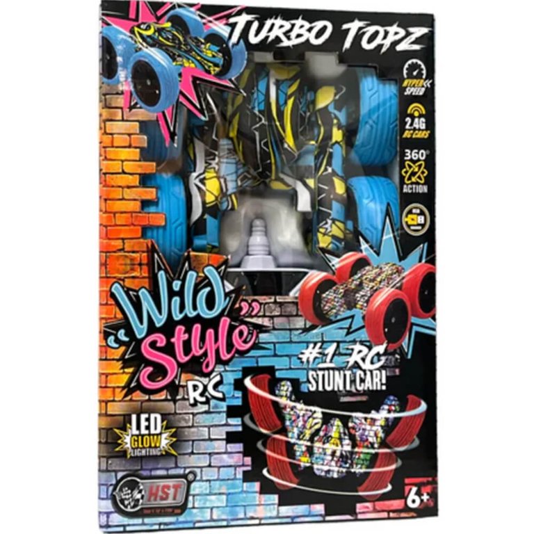 HST Teal Boost Wild Style RC Stunt Car: Spins, Flips, Fast 360