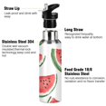 thumbnail image 3 of Yayeee 20oz Insulated Water Bottle Double Wall Stainless Steel with Flip Straw Lid, Cute Watermelon, 3 of 7