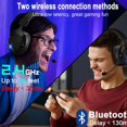 thumbnail image 1 of Auriculares Inalámbricos para Juegos con Micrófono 2.4G Auriculares Bluetooth USB 3.5 mm con Cable 3 Modos para PC, Computadora Portátil, para , para , para Negro, 1 of 8