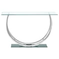 thumbnail image 4 of Danville U-shaped Glass Top Entryway Console Table Chrome, 4 of 6