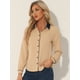 thumbnail image 2 of Blusa De Manga Larga Con Cuello Peter Pan Para Mujer Caqui XL, 2 of 6