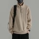 thumbnail image 5 of Sudaderas para hombre Top sin capucha Ropa para hombre Jersey liso Polar con media cremallera Sudadera divertida Harajuku Moda Otoño Emo, 5 of 5