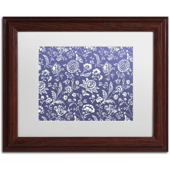 Trademark Fine Art "Toile Fabrics X" Canvas Art by Color Bakery White Matte, Wood Frame