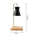 thumbnail image 4 of TIHLMK Candle Warmer Lamp with Light Dimmer Metallic Candle Melter Compatible with Candles Adjustable Lamp for Scented Wax Home Decoration Night Light Black, 4 of 5