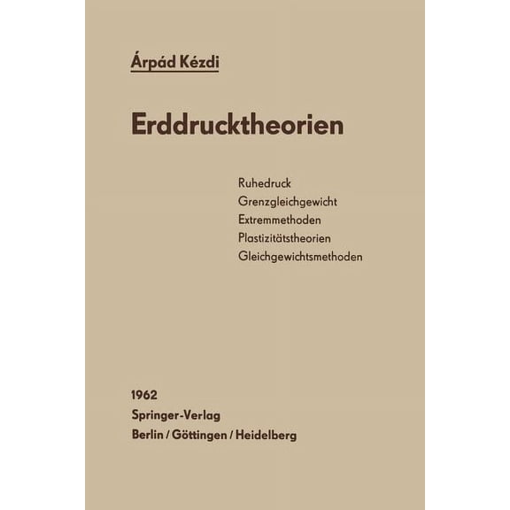 Erddrucktheorien, (Paperback)