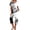 Black, variant on Tnhcen 2 Pieces Capri Pajamas Short Sleeve Pajamas Sets Cooling Top Capri Pants Sleepwear Homewear for Women's S-2XL