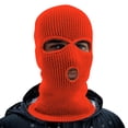 thumbnail image 2 of Weikingp Ski Mask, 3 Hole Winter Knitted Hat Outdoor Sports Full Head Cover Ski Hat Warm Knit Hat for Adult, Ski Mask for Men, Ski Mask for Women Orange, 2 of 4