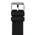 thumbnail image 3 of Morellato Carezza Silicone Watch Strap - Black/Red - 20mm - Chrome-plated Stainless Steel Buckle - RUBBER Collection, 3 of 9