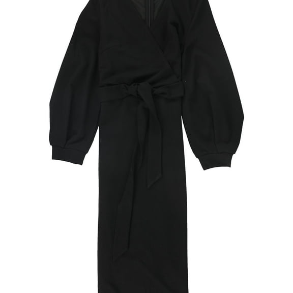 Tags Weekly Womens Solid Midi Dress, Black, Small