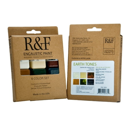 UPC: 0836943007819 | R&F Handmade Paints Encaustic Paint Cake Set  6-Color Earth Tones Color Set