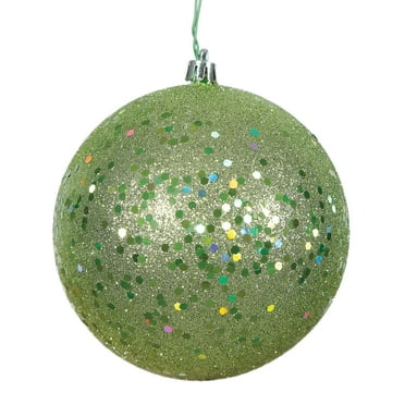 Vickerman 6" Celadon Sequin Ball Ornament, 4 per Bag